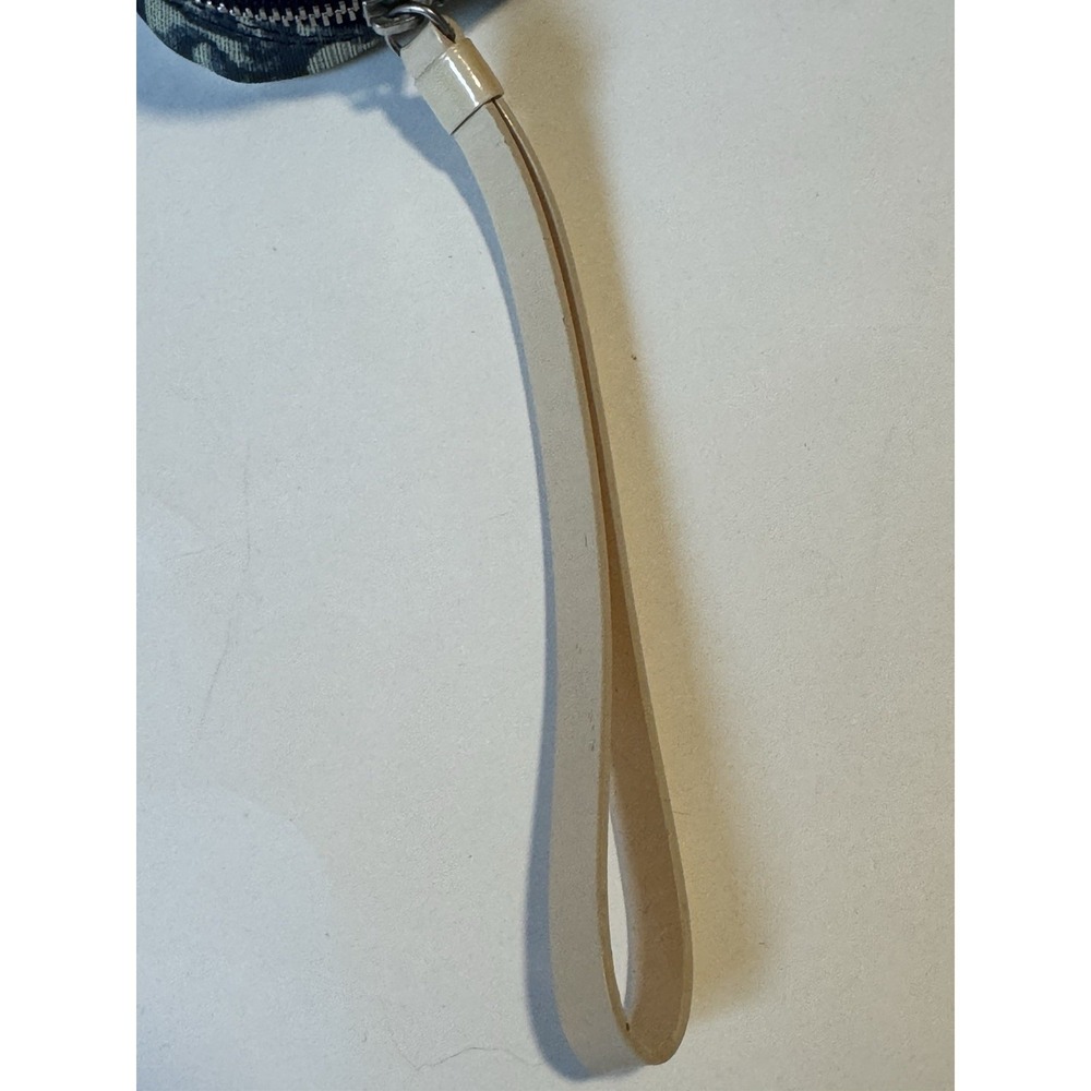 Christian Dior Trotter Canvas Pouch PVC Navy Silver Authentic - Picture 8 of 11